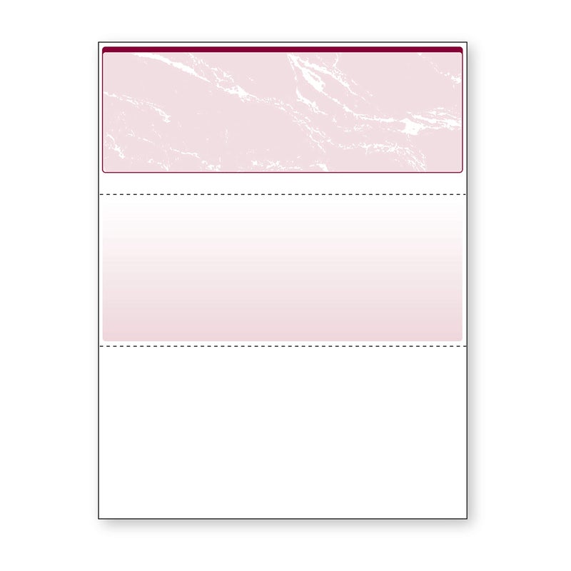 DocuGard Standard Burgundy Marble Top High Security Check Paper - Laser/Inkjet Printer Compatible - 11 Security Features - 500 Blank Business Checks (04503) - Image 1
